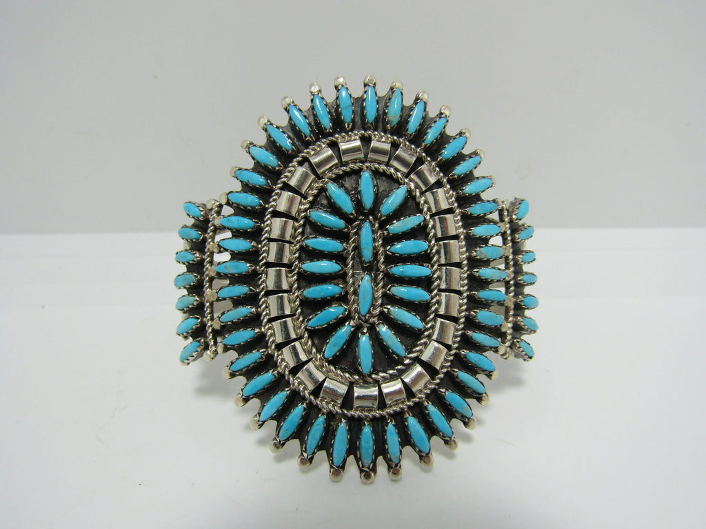 NEZ NEEDLEPOINT CLUSTER STERLING CUFF