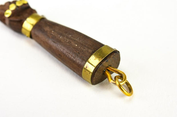 Vintage Wooden Figa Pendant