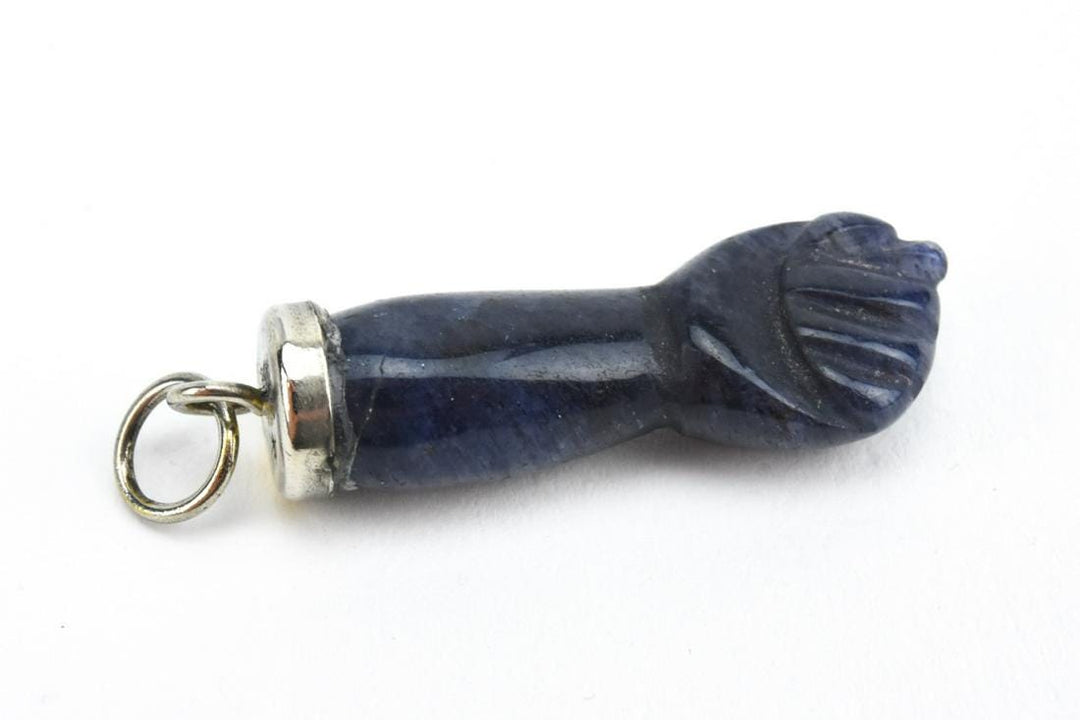 White Gold & Carved Amethyst Figa Estate 14k