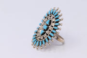 Native American Zuni Handmade Sterling Silver Turquoise