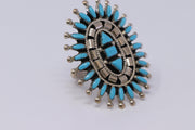 Native American Zuni Handmade Sterling Silver Turquoise
