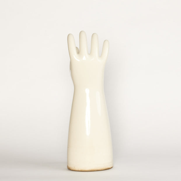 Large Glazed Hand Rubber Glove Mold. General Porcelain.