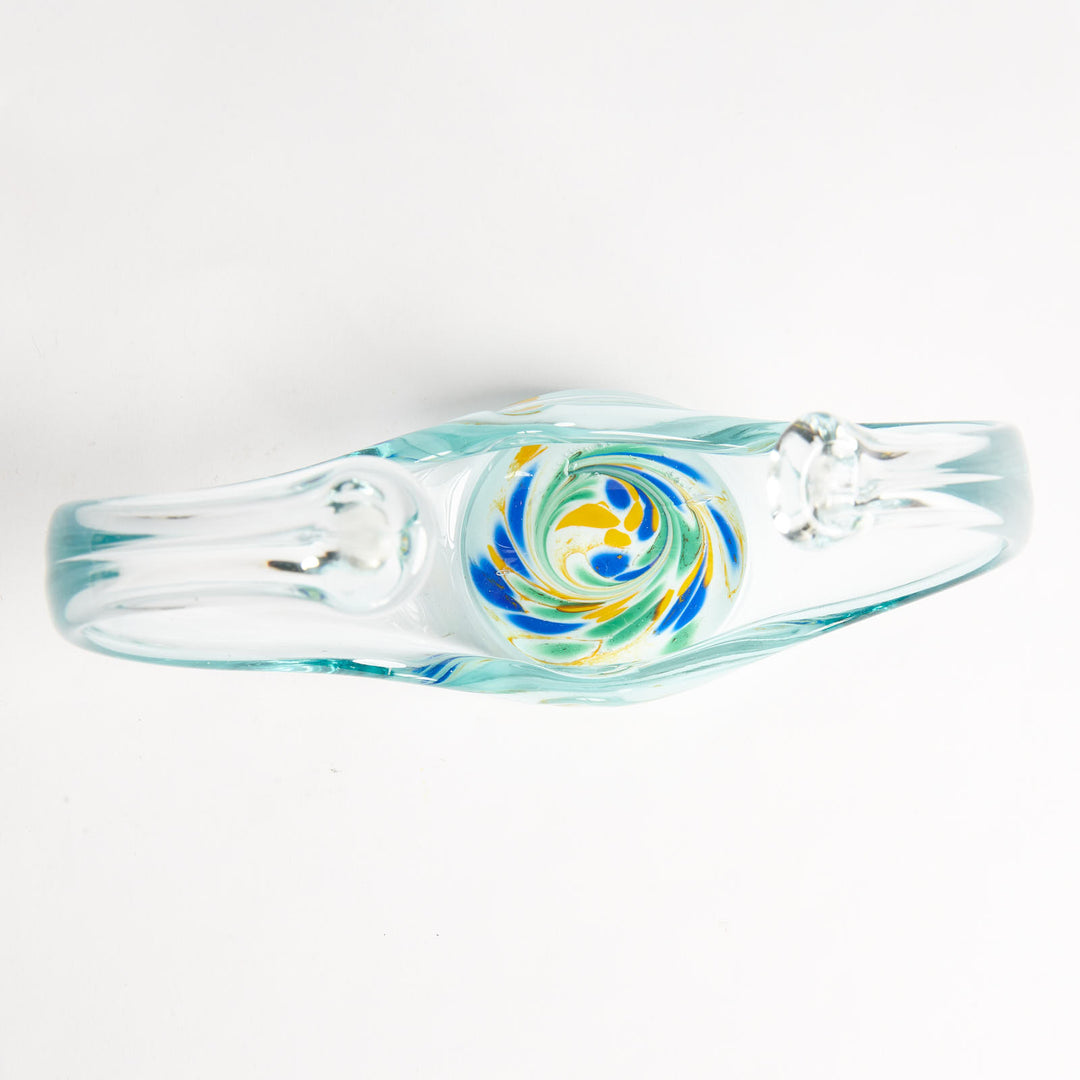 Vintage Glass Free Form Basket