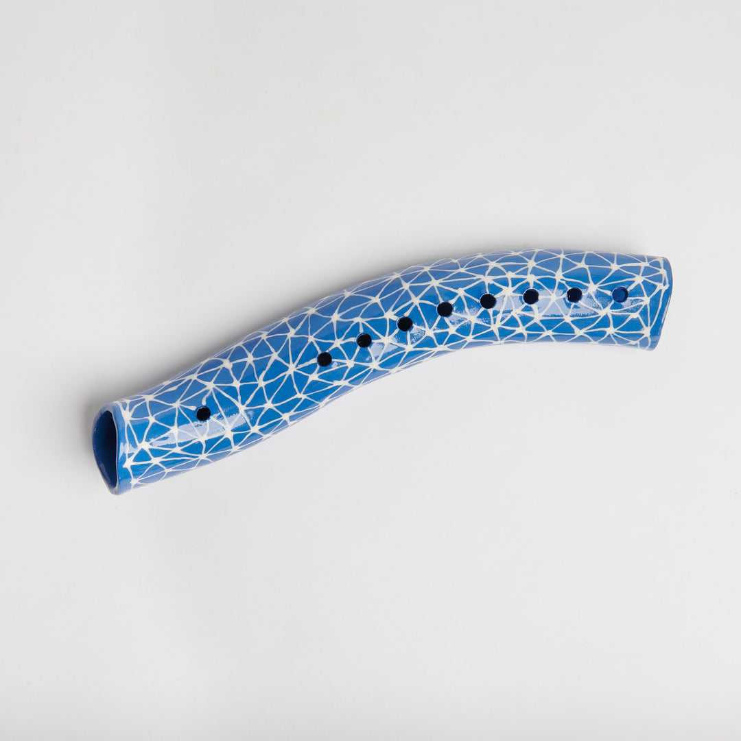 Blue Porcelain Galaxy Menorah