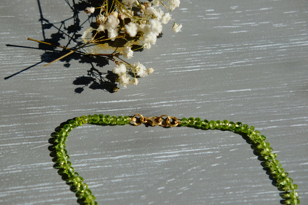 Peridot Silk-knotted Candy Necklace