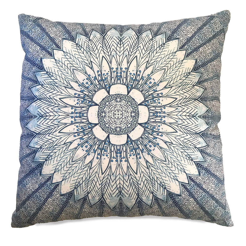 Sunflower Radiance Reversible Linen Pillow