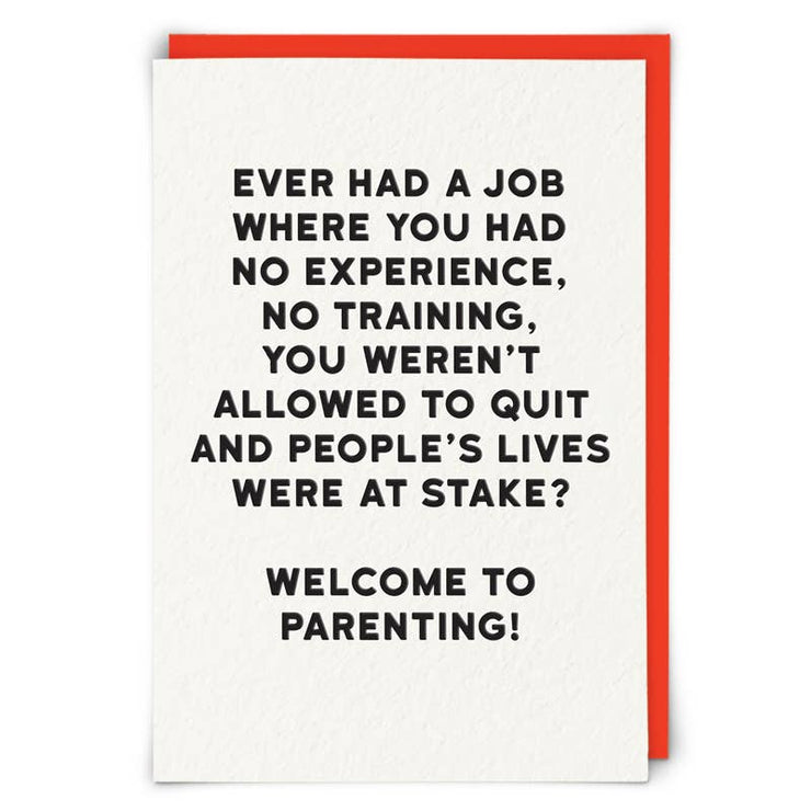 Welcome to Parenting Greeting Card