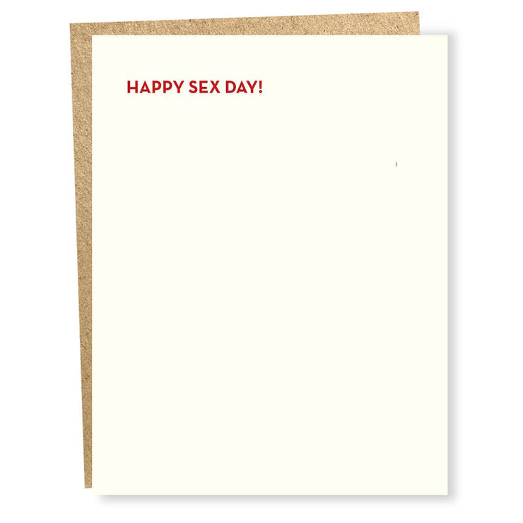 #877 Sex Day Card