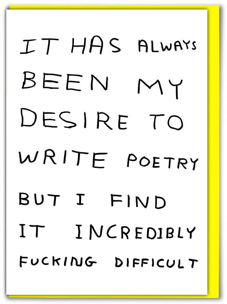 Card Write Poetry