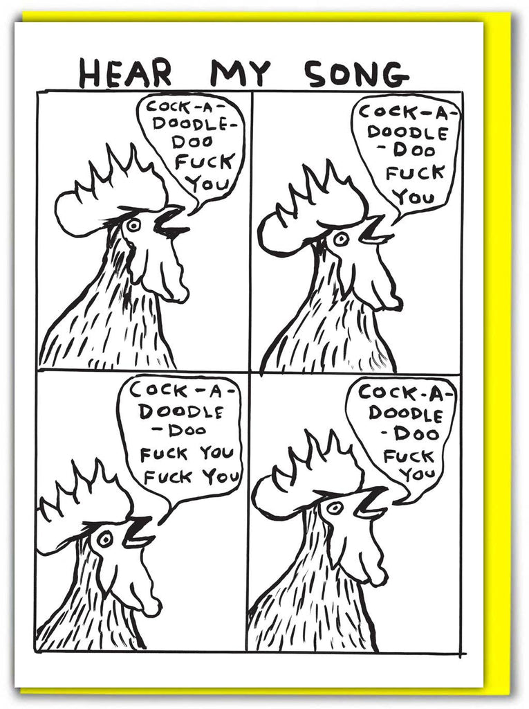 Funny Cock Doodle Doo Birthday Card