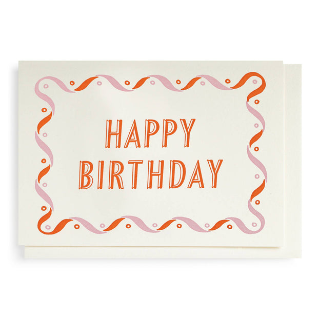 Ariana Pink and Orange Birthday Notelet Card