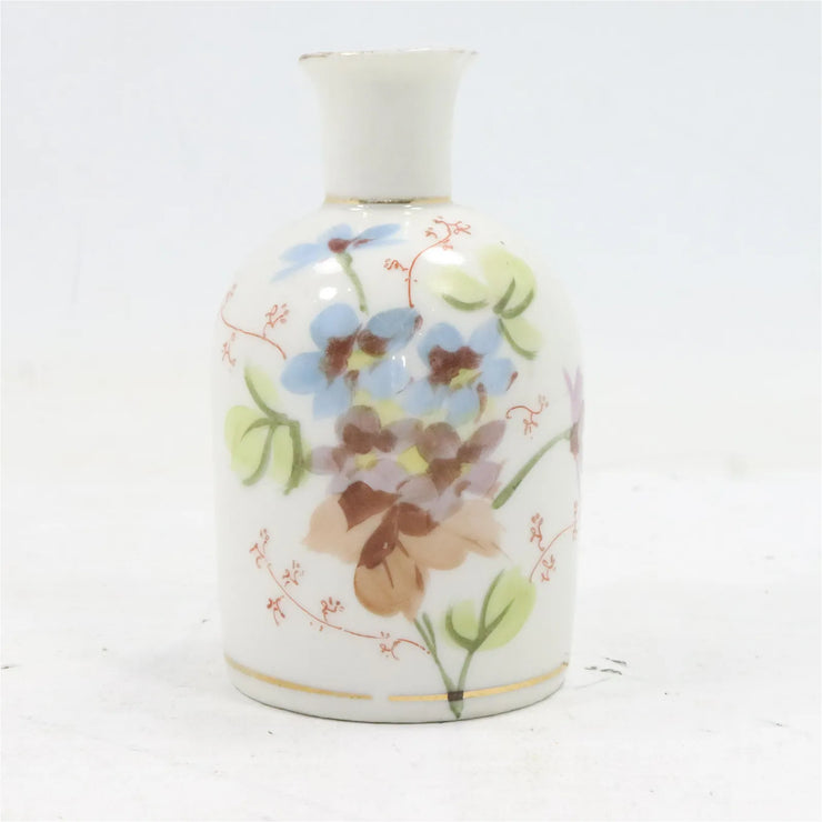 Vintage Blue Flowered Mini Vase