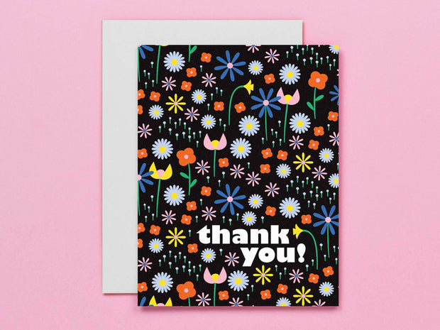 Chanson de Fleurs Floral Thank You Card