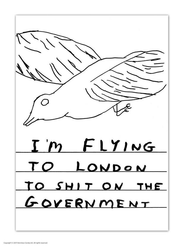 David Shrigley Postcard Shit On Government