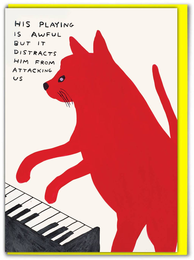 David Shrigley Playing is Awful Cat Card