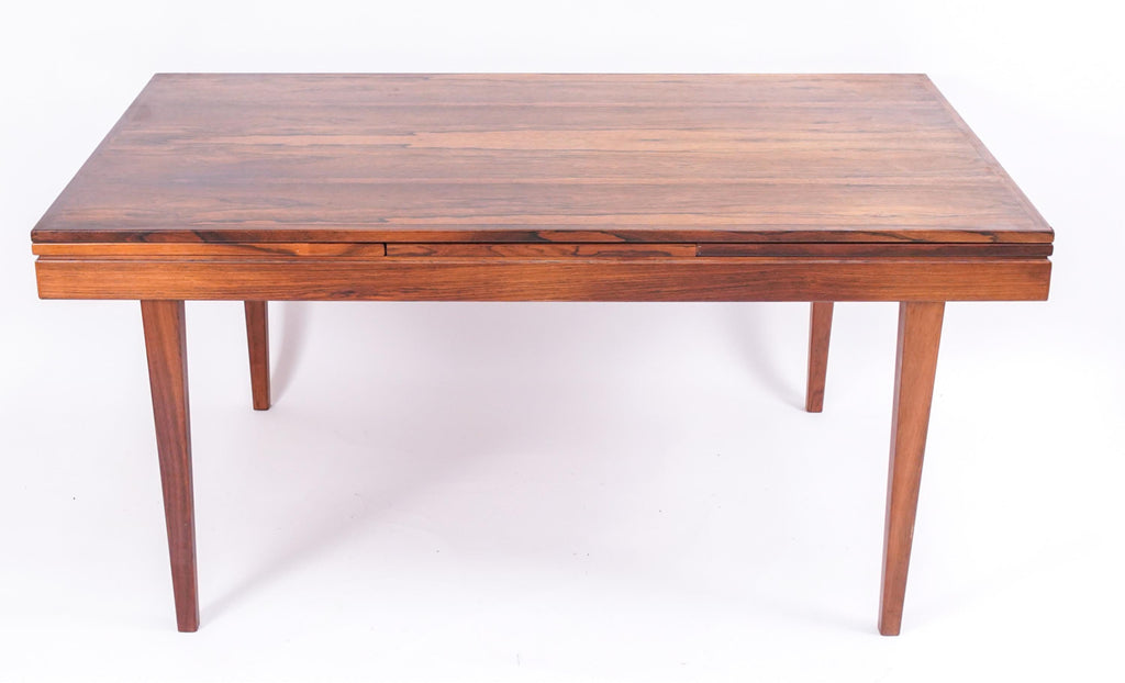 1960S DANISH ROSEWOOD DRAW LEAF DINING TABLE