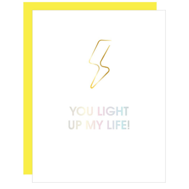 You Light Up My Life - Lightning Bolt Paper Clip Card