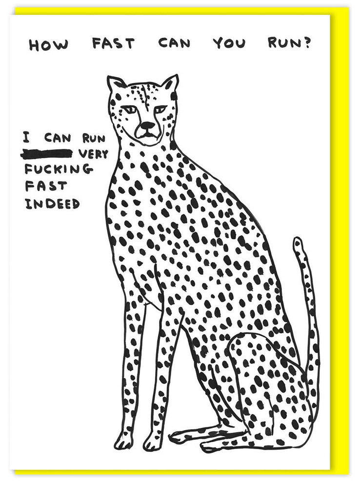 David Shrigley Card Fast Cheetah
