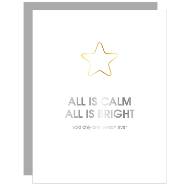 Holiday - All is Calm - Star Paper Clip Card