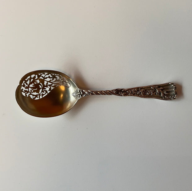 Large Pierced Silver Spoon
