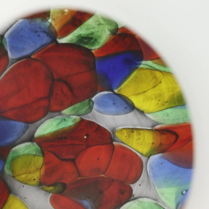Poland Satin Art Glass Vase with Color Spots