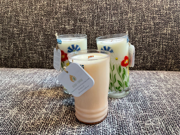 Vintage Drinking Glass Candles