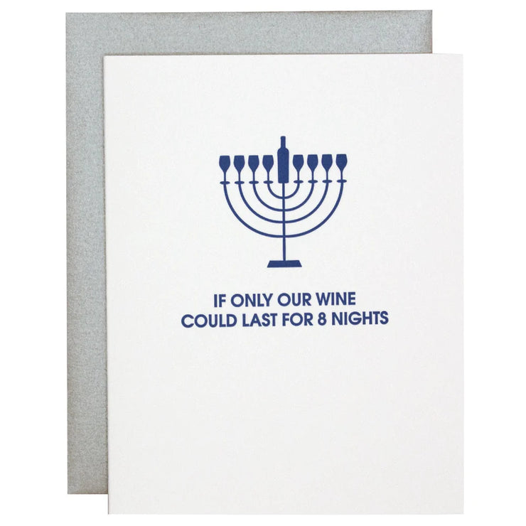 Last for 8 Nights Letterpress Card