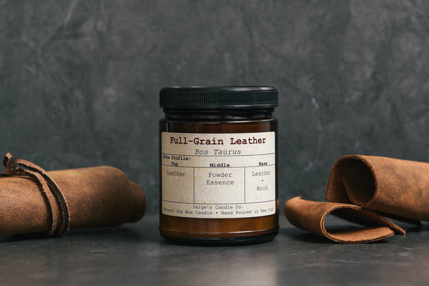 Full-Grain Leather Candle