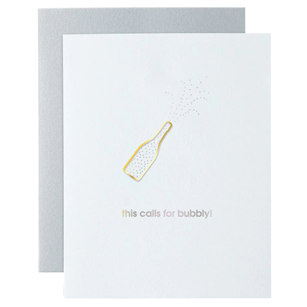 This Calls Bubbly Paper Clip Card