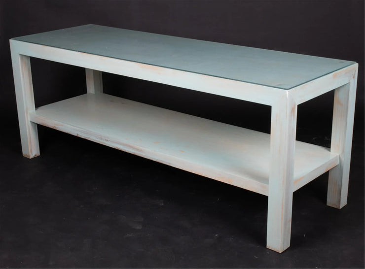 Robin's Egg Washed Two-Tier Console