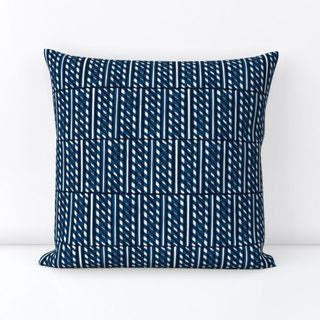Slant Block Stripes Pillow
