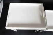 Contemporary White painted Side Tables (3)