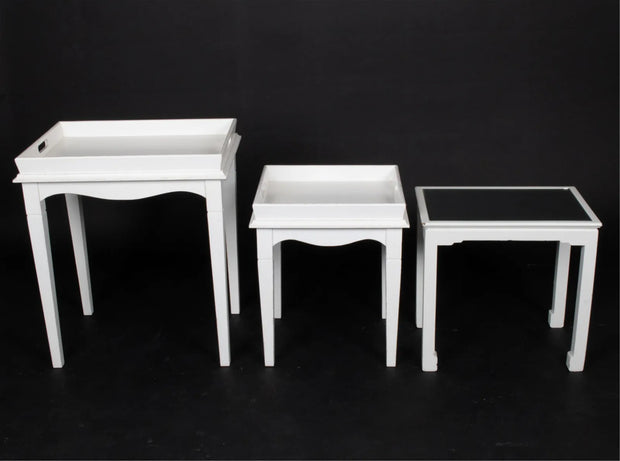 Contemporary White painted Side Tables (3)